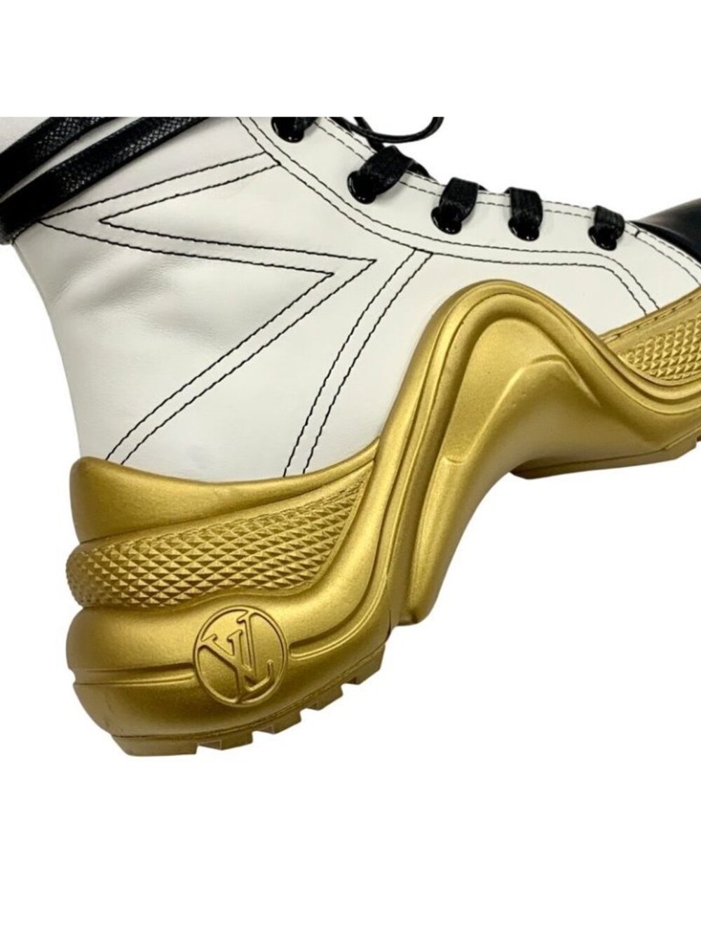 Louis Vuitton Arclight Line Monogram Sneakers High Cut Leather White - Picture 9 of 10